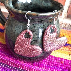 Handmade earrings! Pretty rose gold!